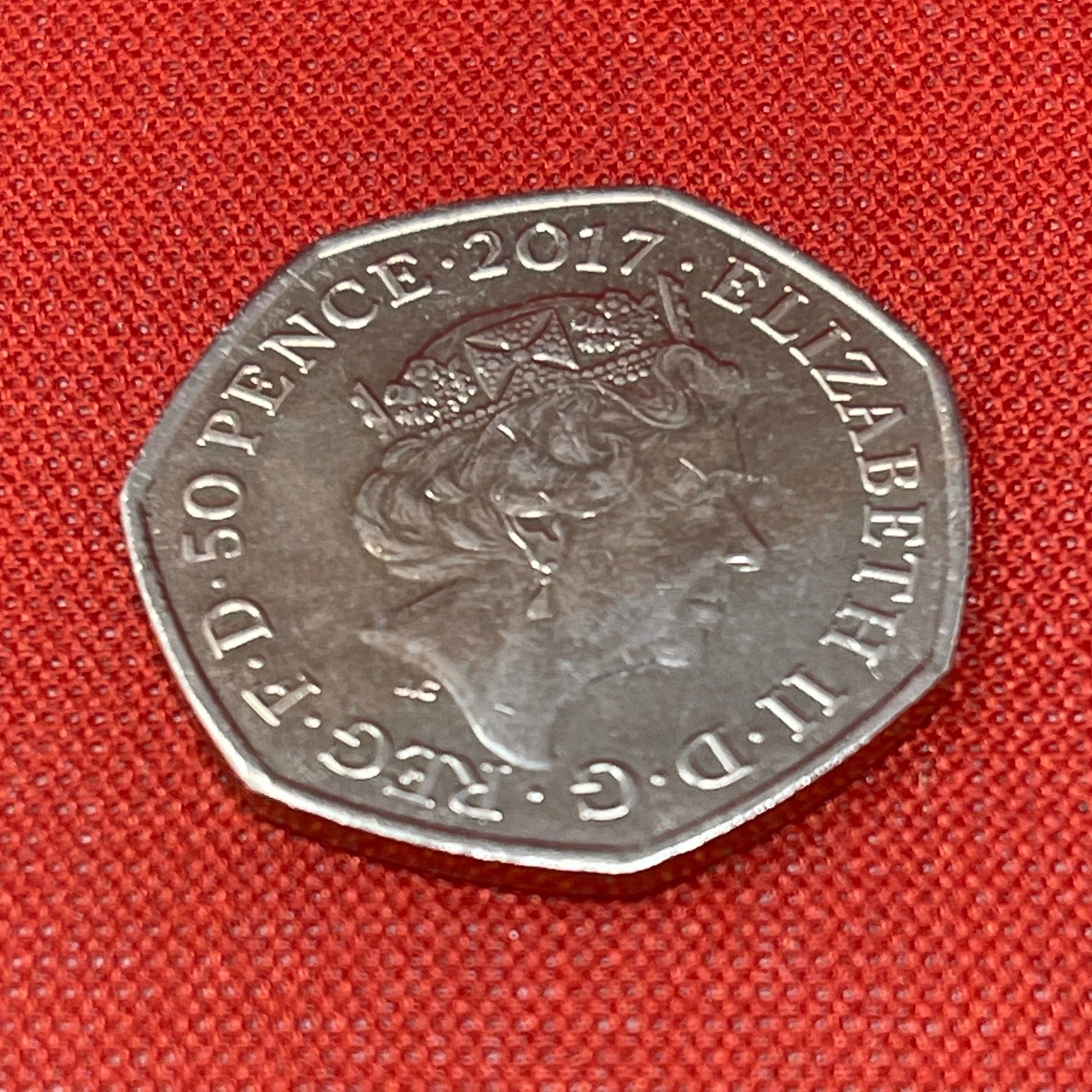 Benjamin Bunny 50p Coin 2017 celebrating the works of Beatrix Potter.