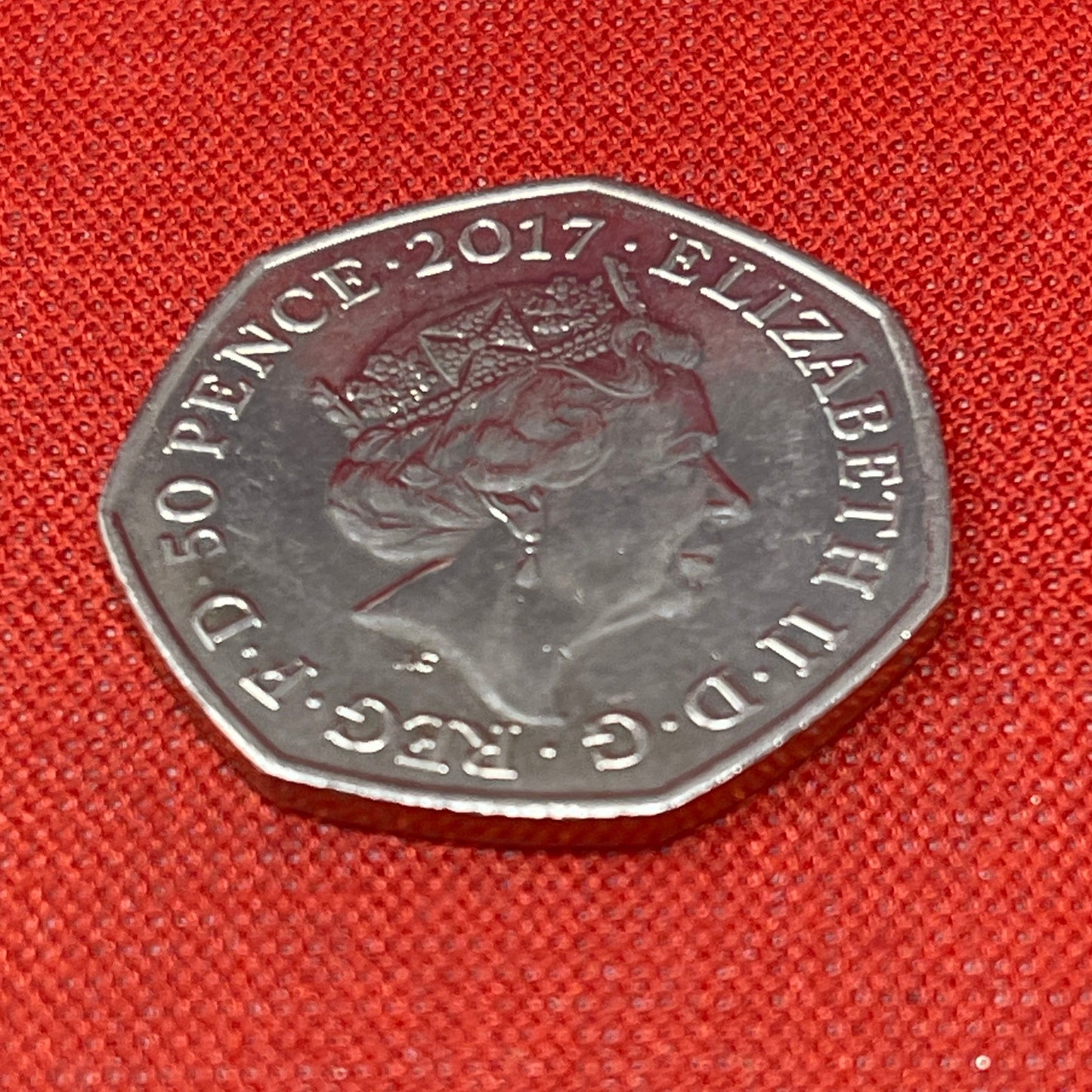 Benjamin Bunny 50p Coin 2017 celebrating the works of Beatrix Potter.