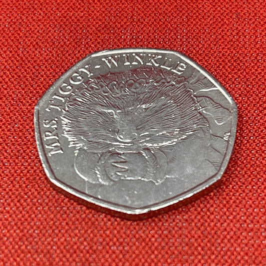 2016 Mrs Tiggy-Winkle 50p Fifty Pence Coin - Circulated