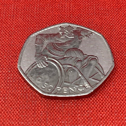 2011 London Olympics Wheelchair Rugby 50p Pence Coin Circulated 