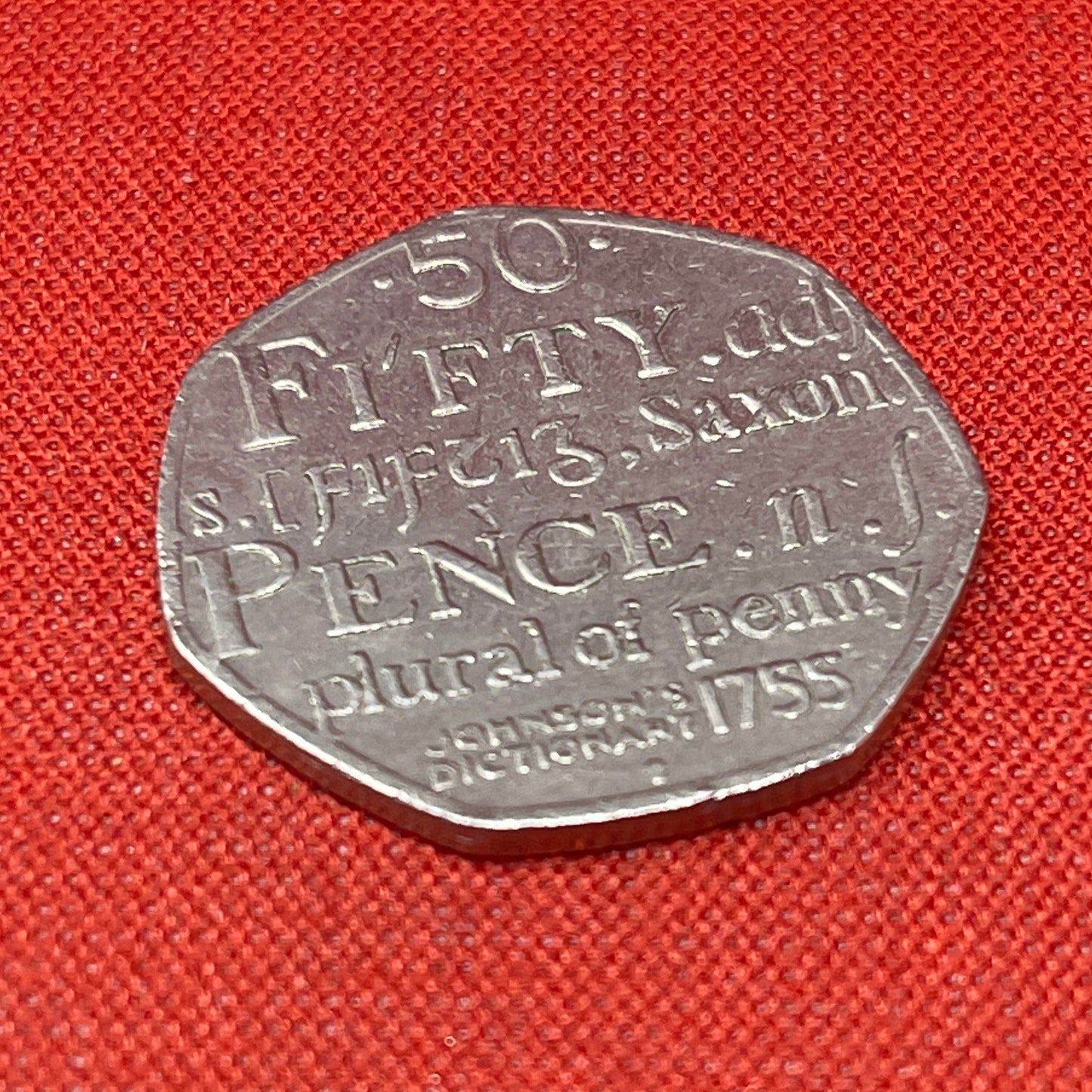 Plural of Penny 50p and the Saxon 50p.