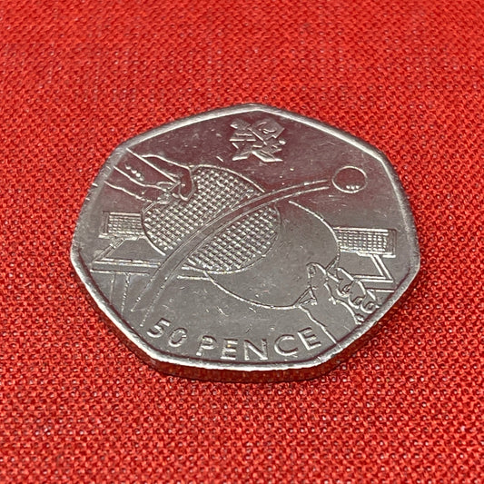 Official Olympic London 2012 Table Tennis 50p
