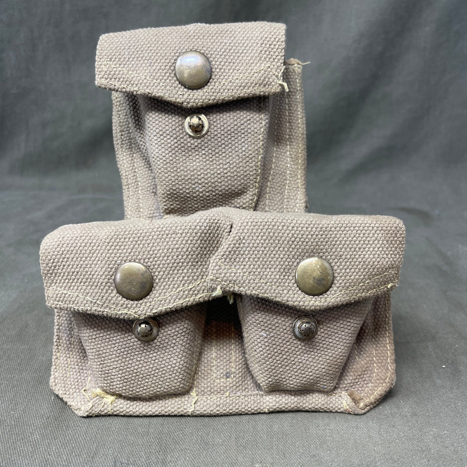 British WW2 37 Pattern Webbing Cartridge Carrier inc 30 INERT 303 Rnds in Chargers