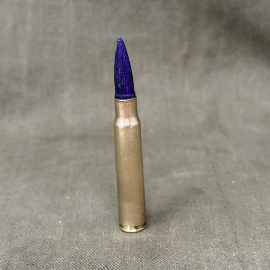 Israeli IDF 7.92×57mm Mauser Purple Wooden Bullet Blank – 1956 – INERT