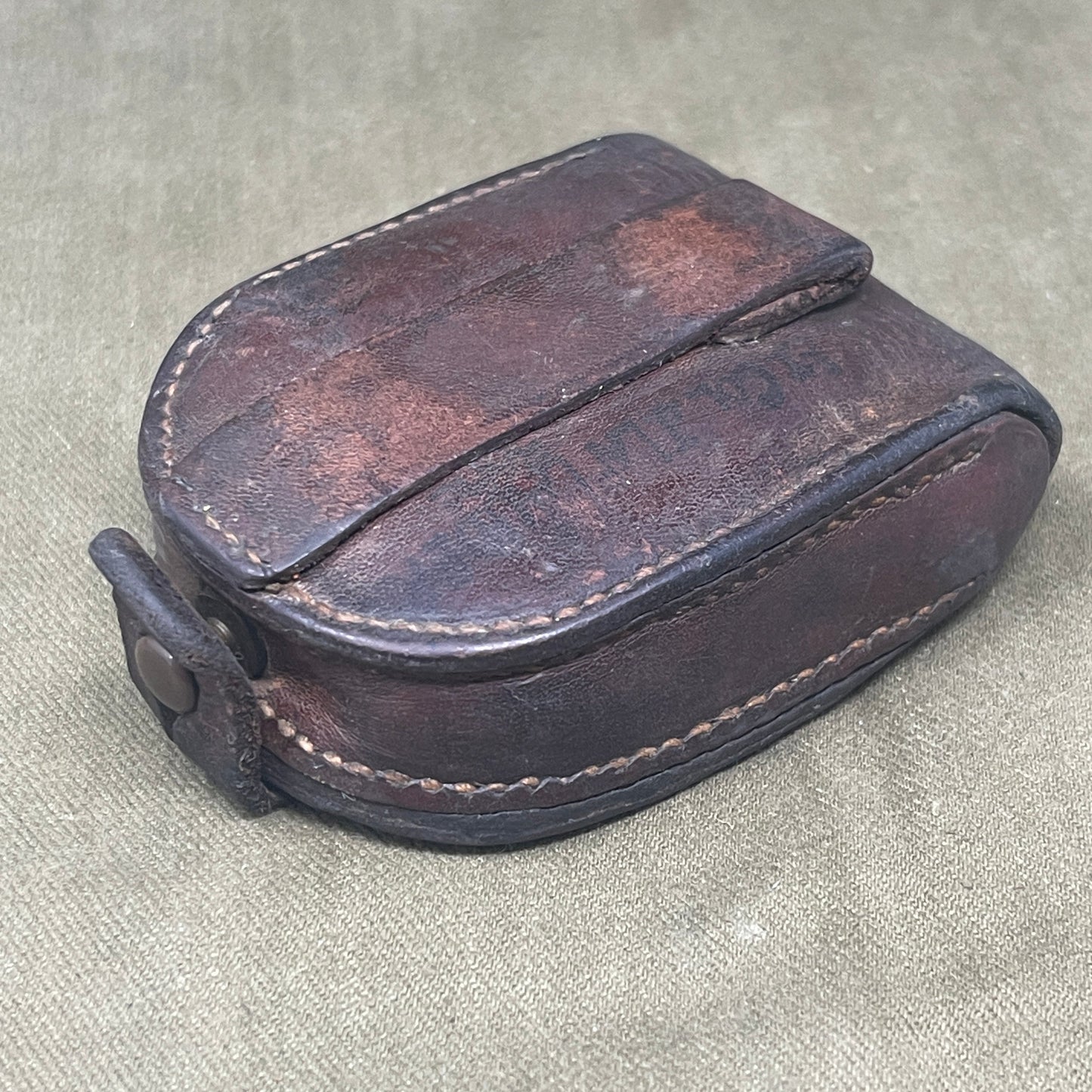 Authentic 1916 British WWI military compass by Cruchon & Emons, London. Excellent condition with original leather case. A rare and collectible Great War navigation instrument.