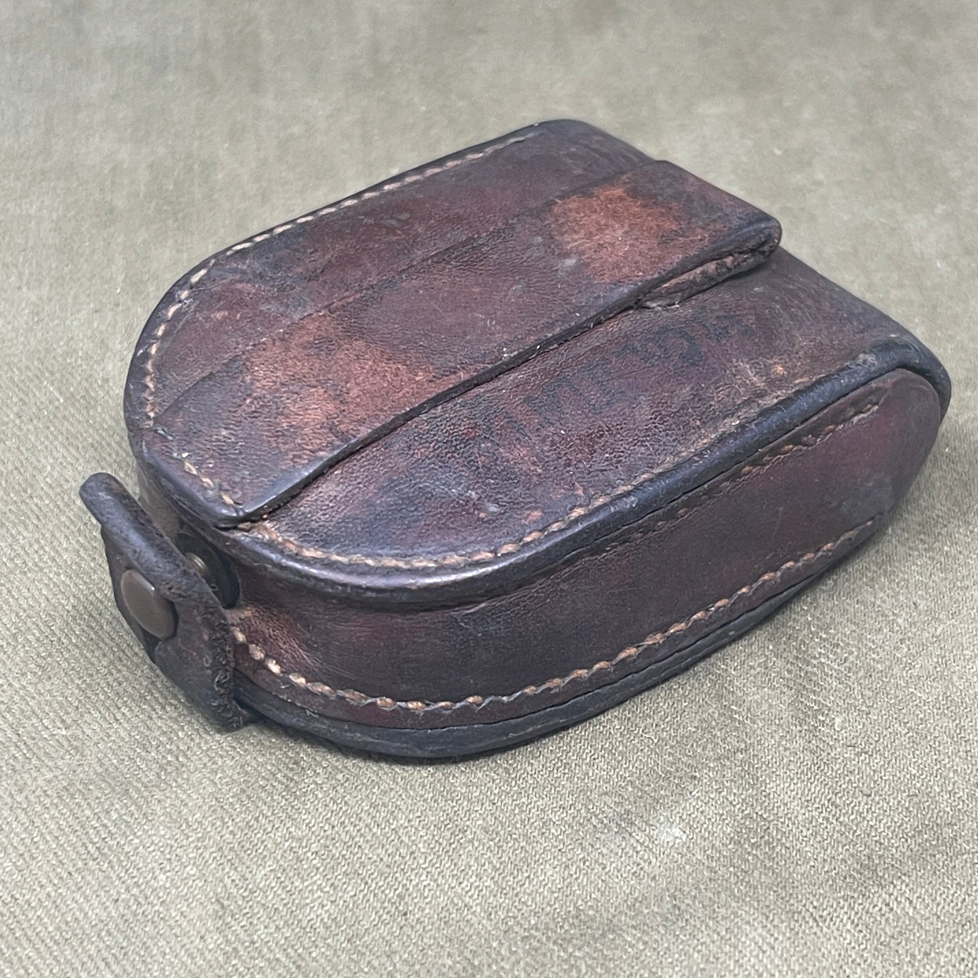 Authentic 1916 British WWI military compass by Cruchon & Emons, London. Excellent condition with original leather case. A rare and collectible Great War navigation instrument.