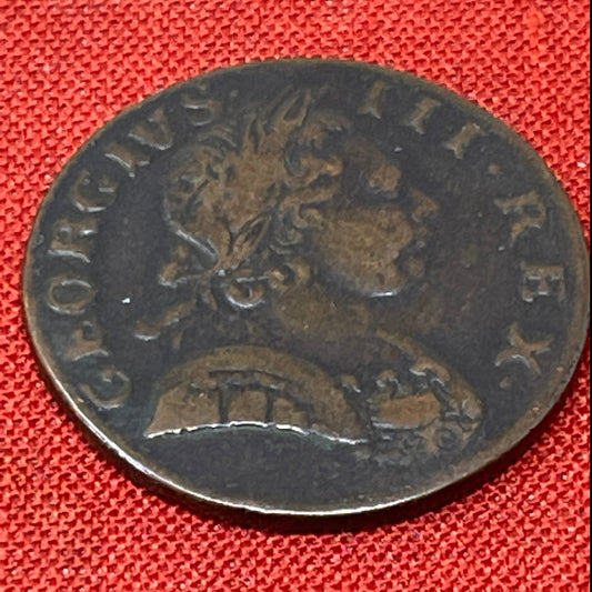 1772 King George III Half Penny