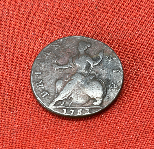 1733 King George II Half Penny