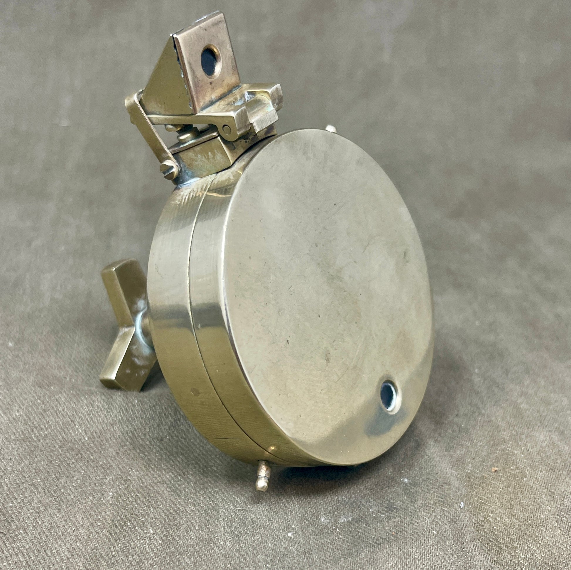 T. Cooke London Brass Prismatic Nautical Navigation Compass with Stand