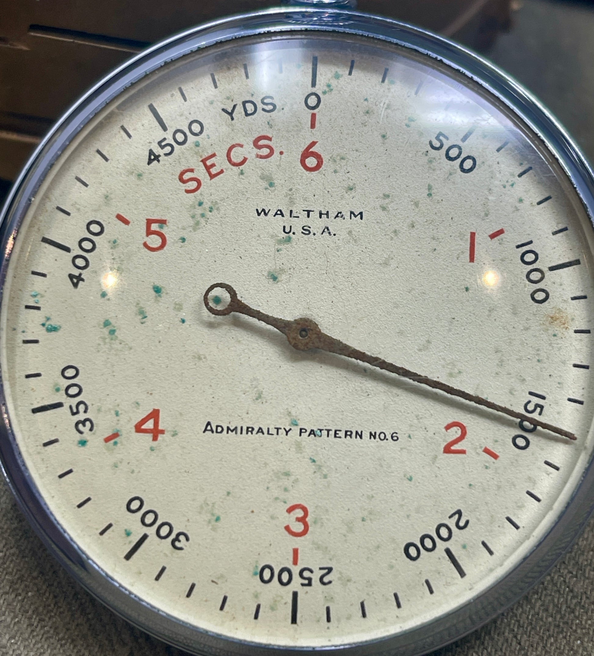 WWII Waltham U.S.A. Admiralty Pattern No.6 ASDIC Stopwatch – Royal Navy Issue