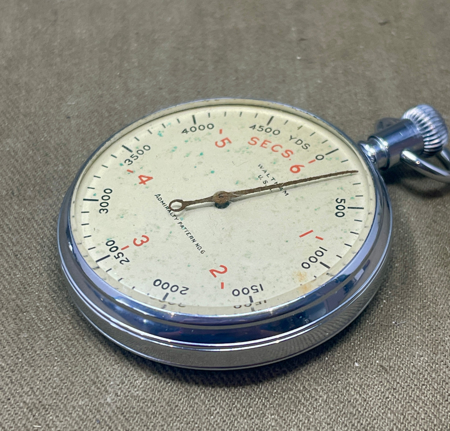 WWII Waltham U.S.A. Admiralty Pattern No.6 ASDIC Stopwatch – Royal Navy Issue