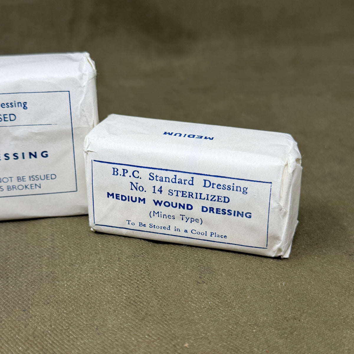 Vintage British Military Medical Triangular Bandage – 38 Inch B.P.C. – Robert Bailey & Son