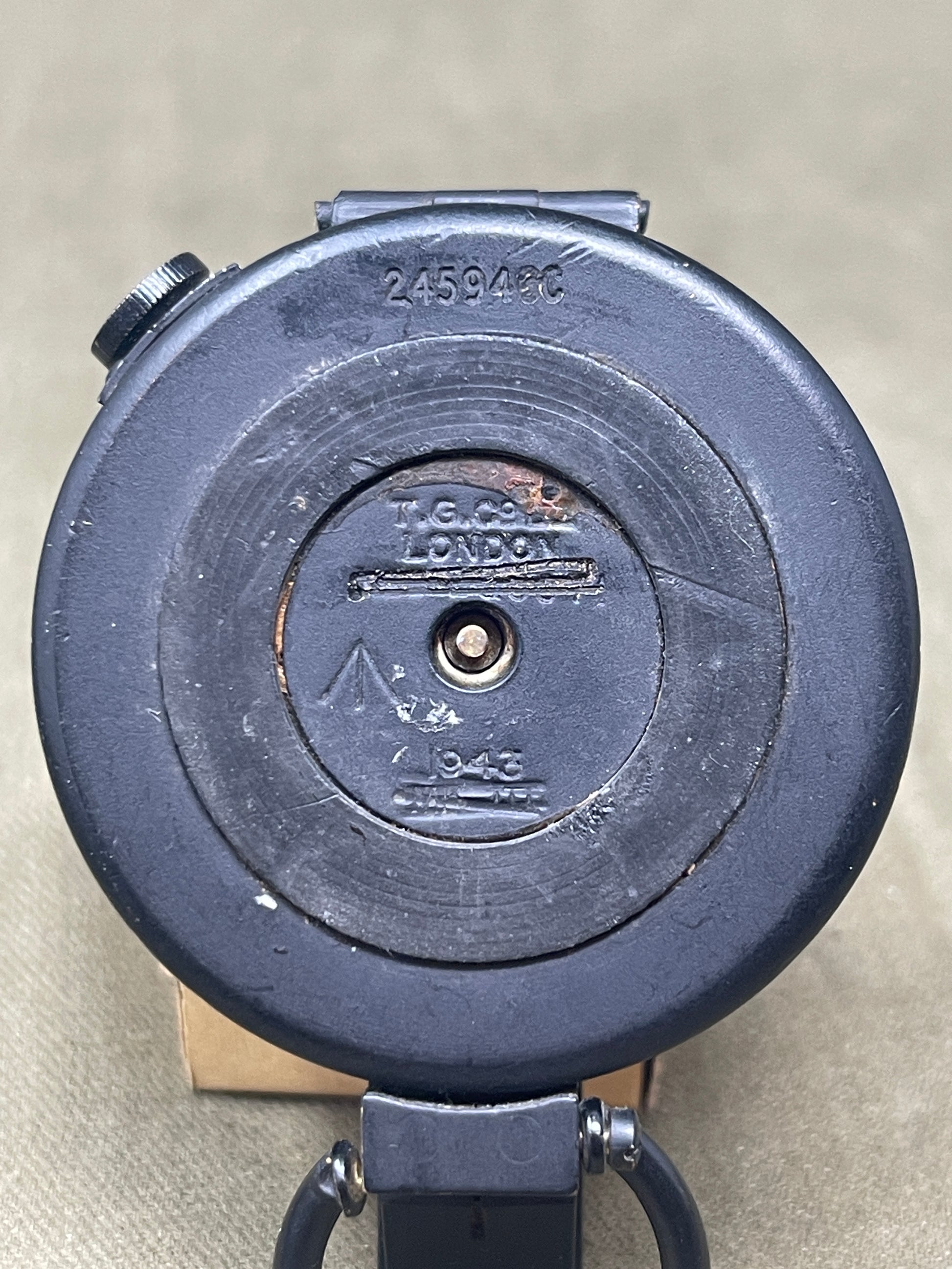 WWII British Prismatic Compass Dated 1943 T.G. CO London