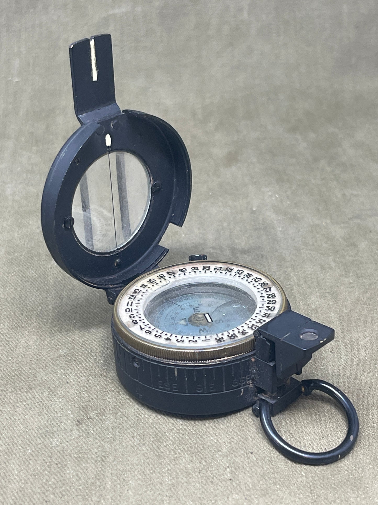 WWII British Prismatic Compass Dated 1943 T.G. CO London