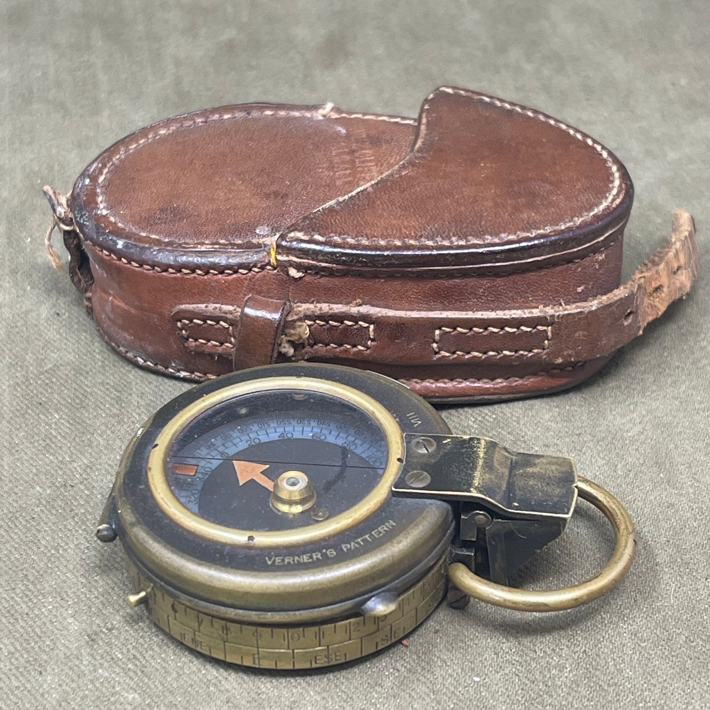 WWI British Verner’s Patent Marching Compass – 1918 F-L  No. 128290