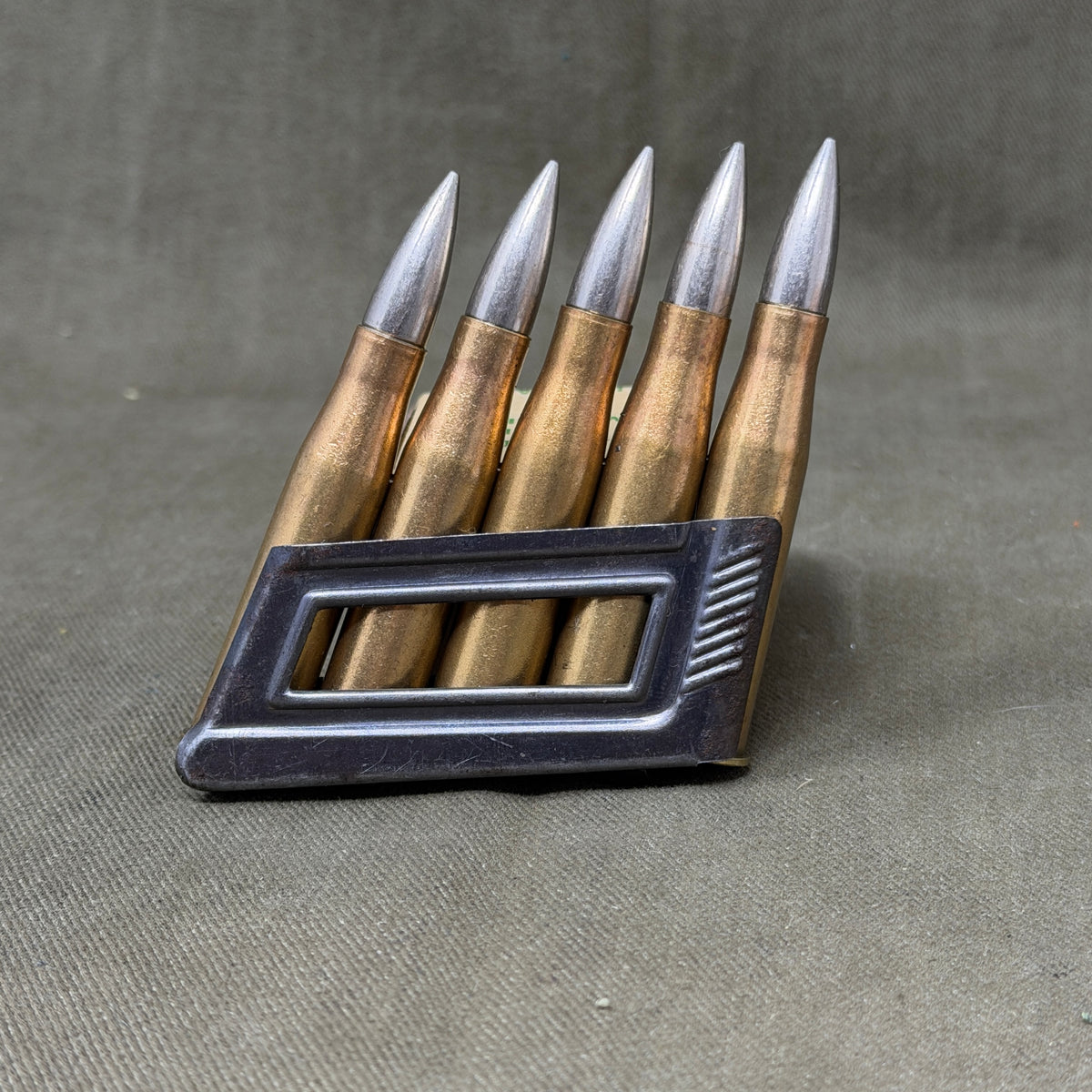 1938 Austrian 8×56R M30S Mannlicher M95 5-Round En-Bloc Clip – Inert