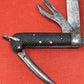 A nice example of a British Jack Knife, Dated 1943 Manufactured in Sheffield by Richards. A genuine antique that is in great condition for its age The blades are in good condition, the chequered Bakelite grip is intact and all the blades lock and close as they should. The steel can opener is in good condition along with the spike. This knife