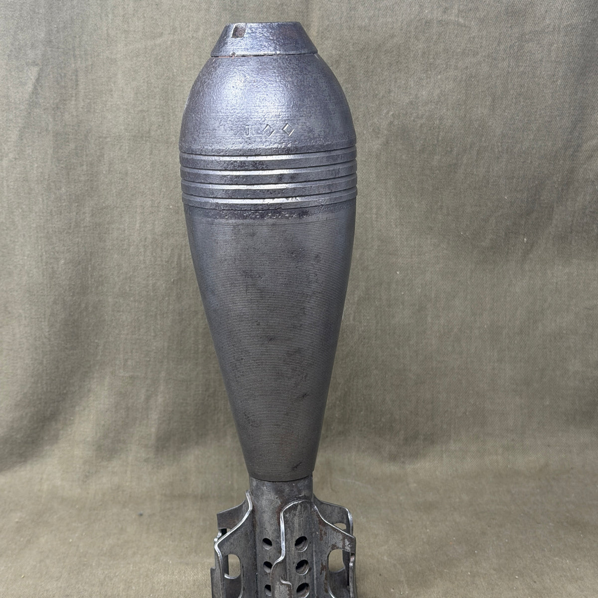 Original Soviet Russian 82mm O-832 Mortar Bomb – 1935 Dated – Inert