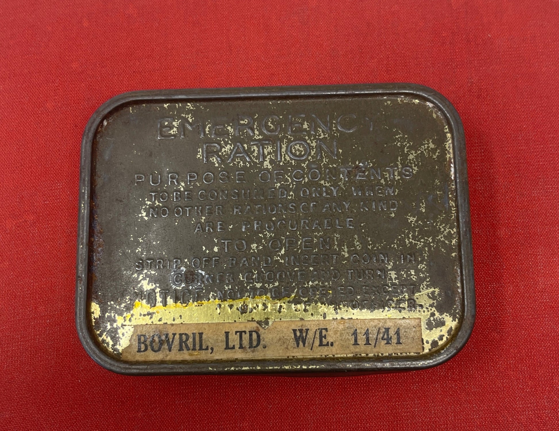 British 1941 Dated Emergency Ration 