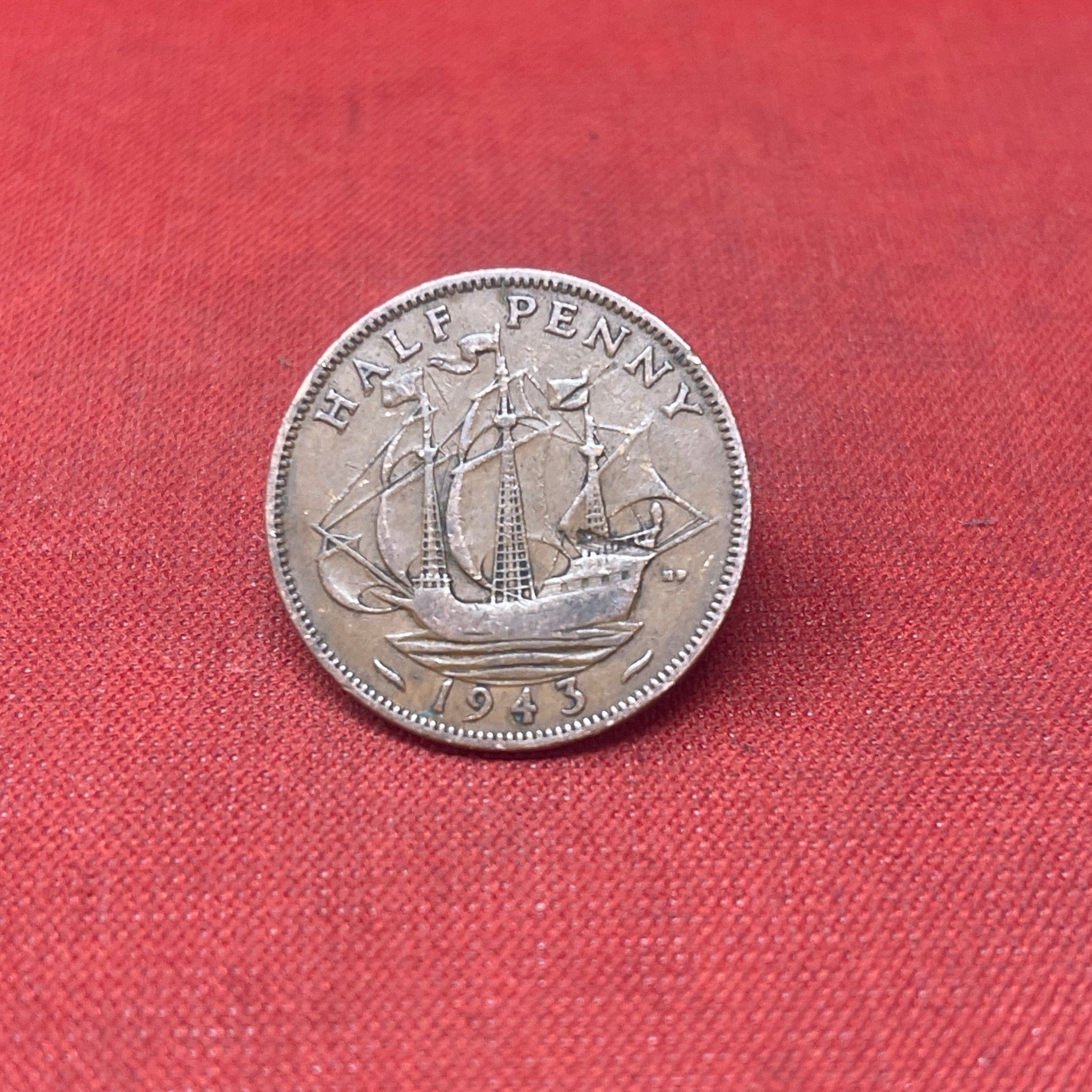 King George VI 1943 Half Penny
