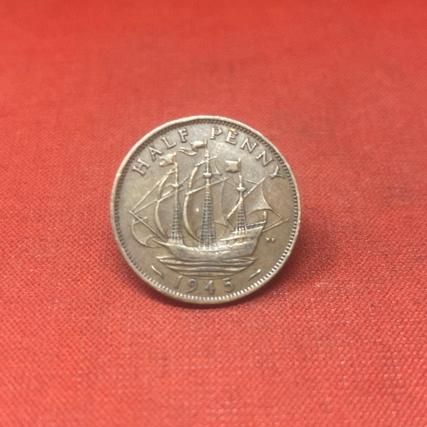 King George VI 1945 Half Penny