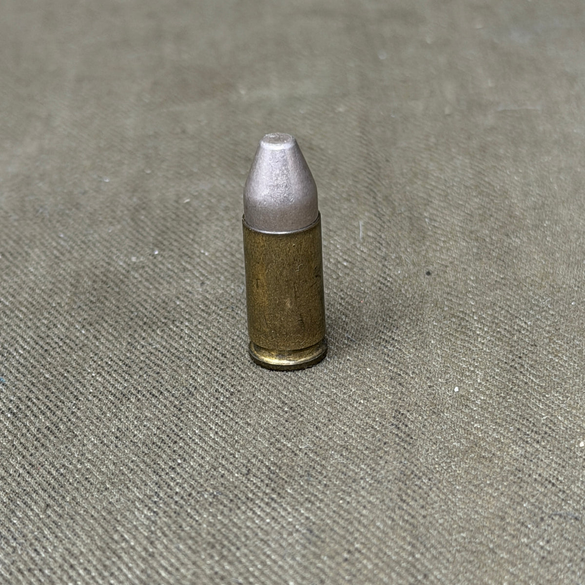 Original WW1 German 9mm Parabellum Cartridge – DWM 1918 – Flat-Nose Bullet – Inert