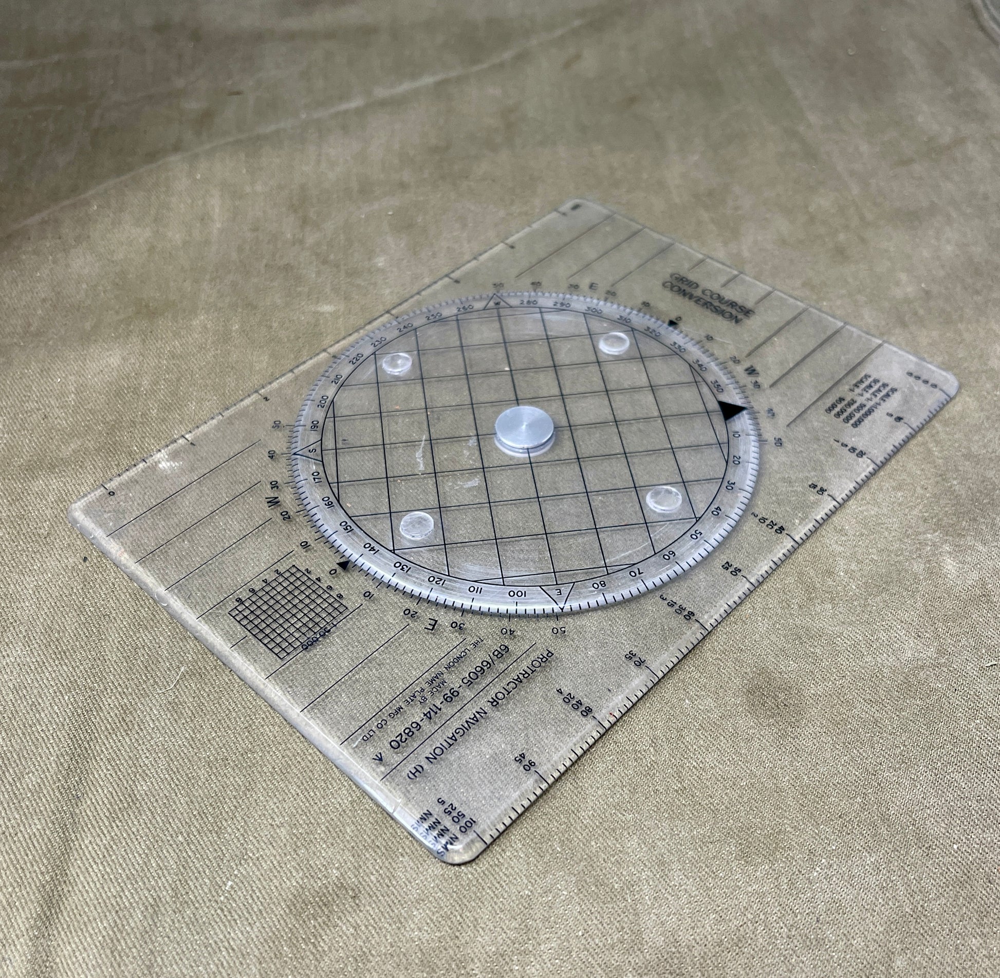 RAF Navigation Protractor – London Name Plate Co – NSN 6B/6605-99-114-6820