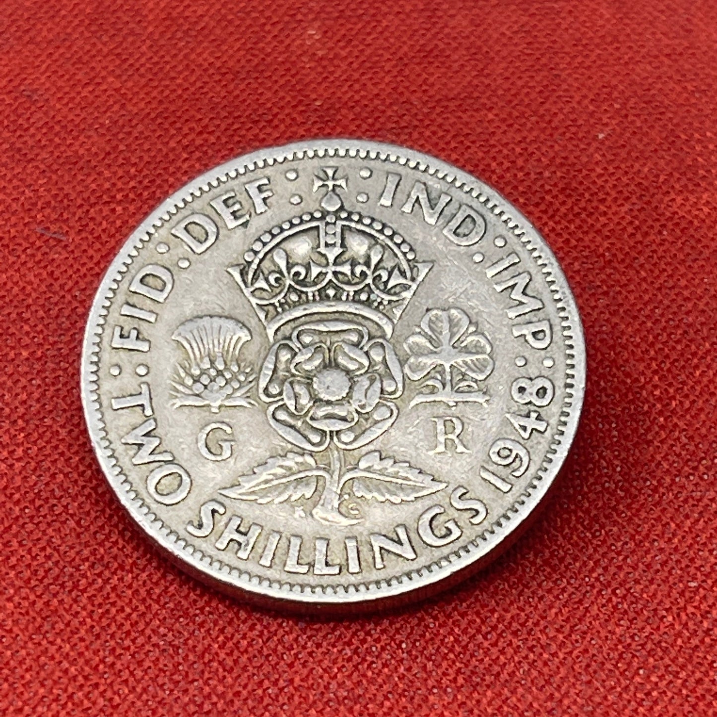 1948 George VI British 2 Shillings Florin