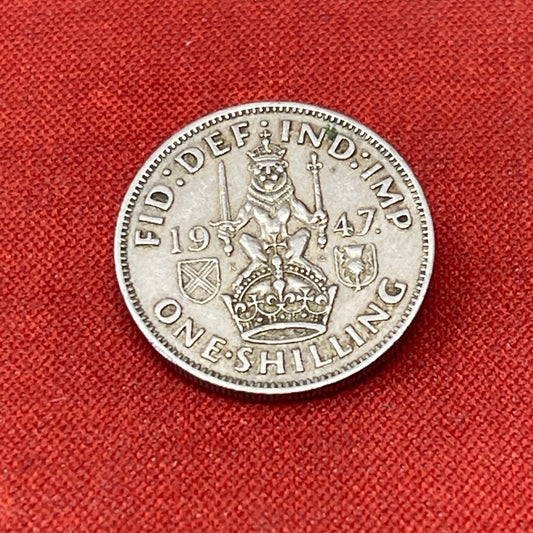1947 King George VI One Shilling Scottish Crest