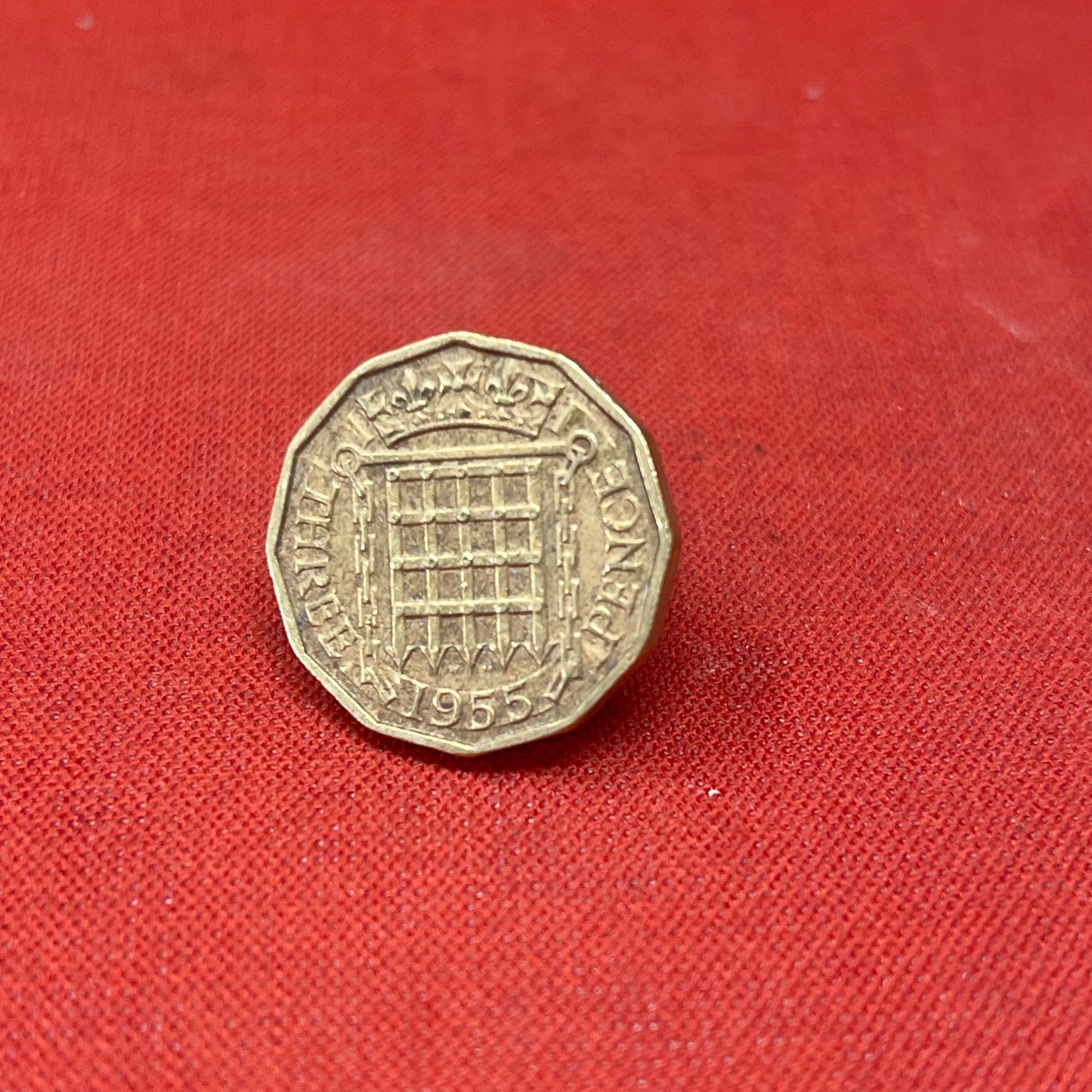 King George VI 1955 Threepence Coin