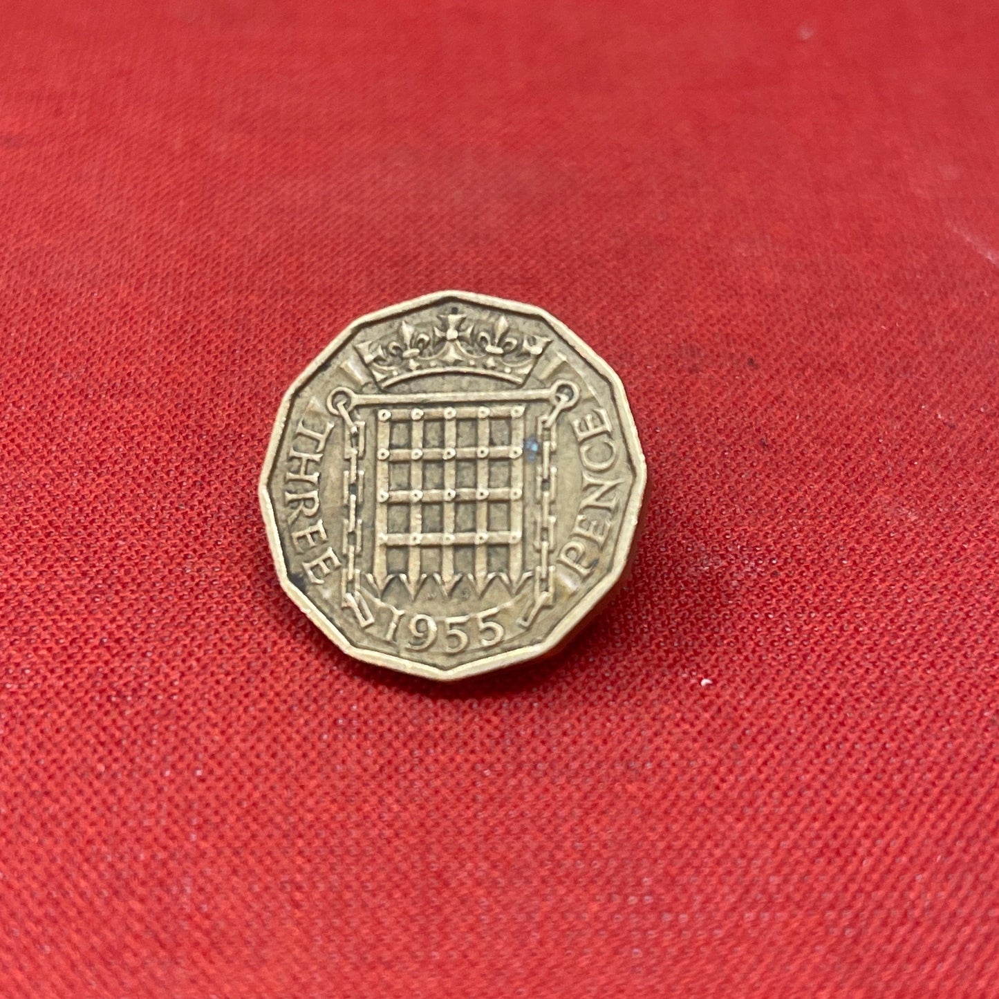 King George VI 1955 Threepence Coin