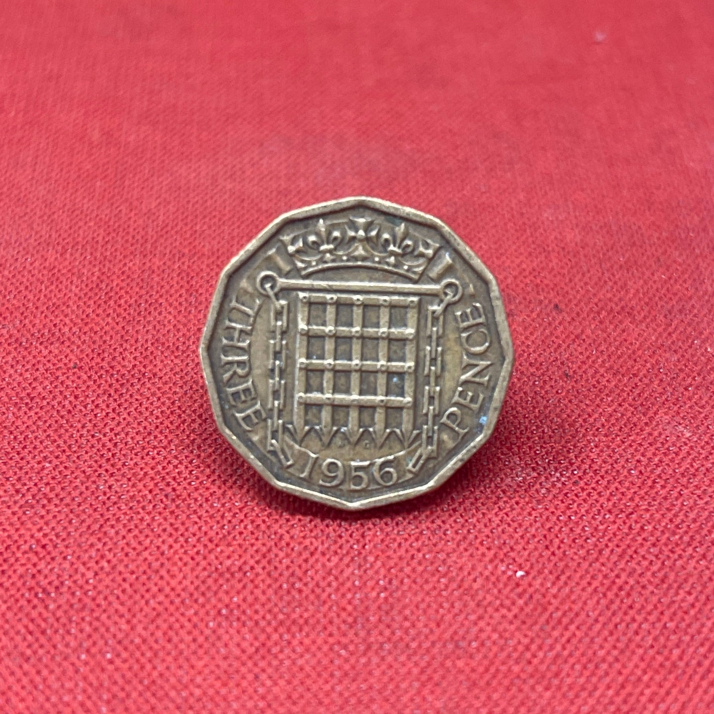 King George VI 1955 Threepence Coin