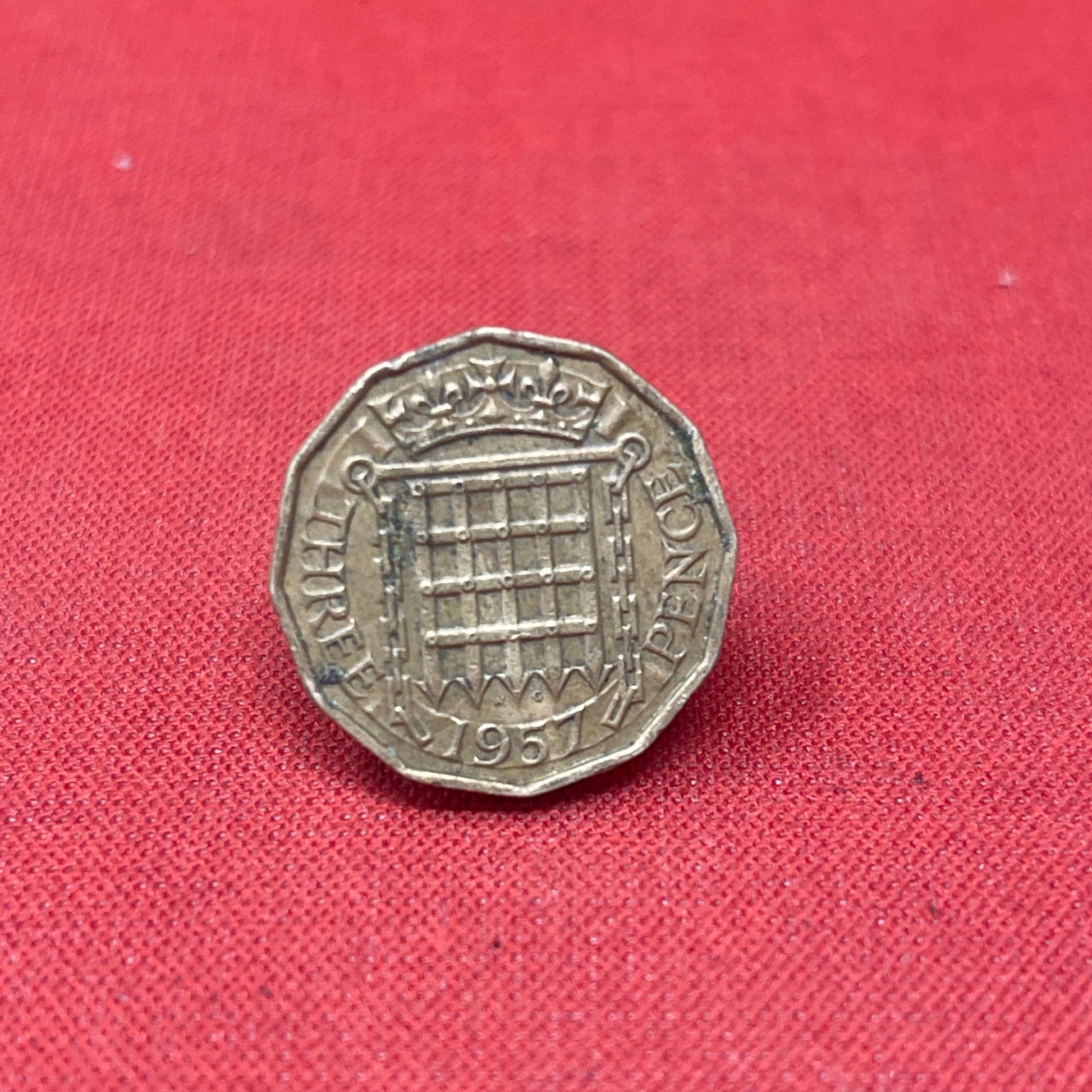 King George VI 1957 Threepence Coin