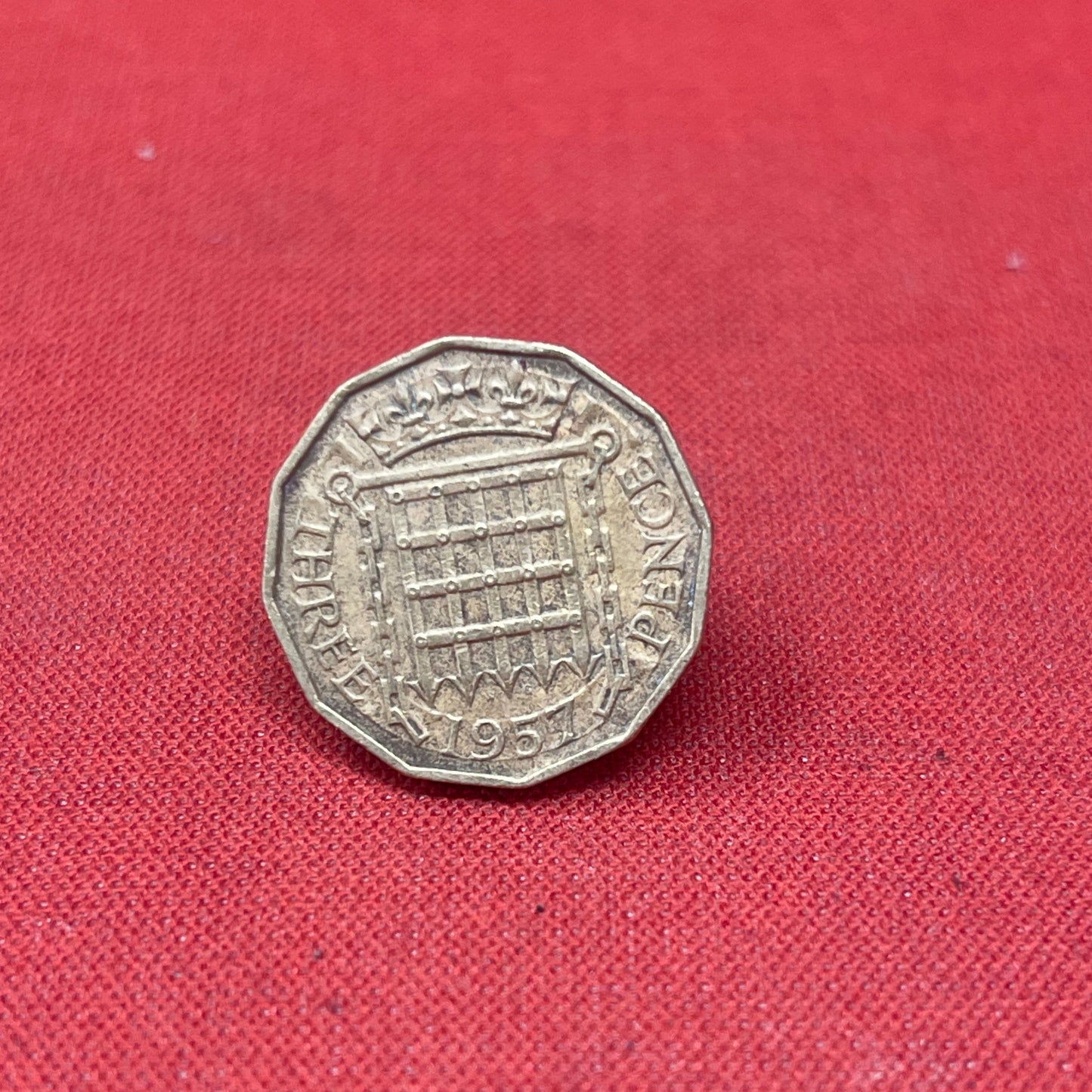 King George VI 1957 Threepence Coin