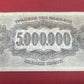  Bank of Greece. Axis occupation 5.000.000 Drachmai Banknote Serial -IT943761