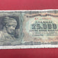 Bank of Greece. Axis occupation 25.000 Drachmai Banknote Serial -EA8811101