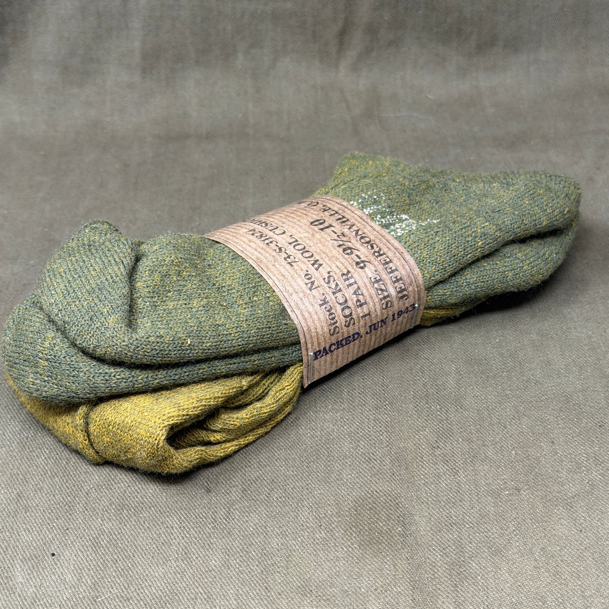 Original US ARMY WW2 boots socks size 9-9.5-10 socks wool 1943 Dated