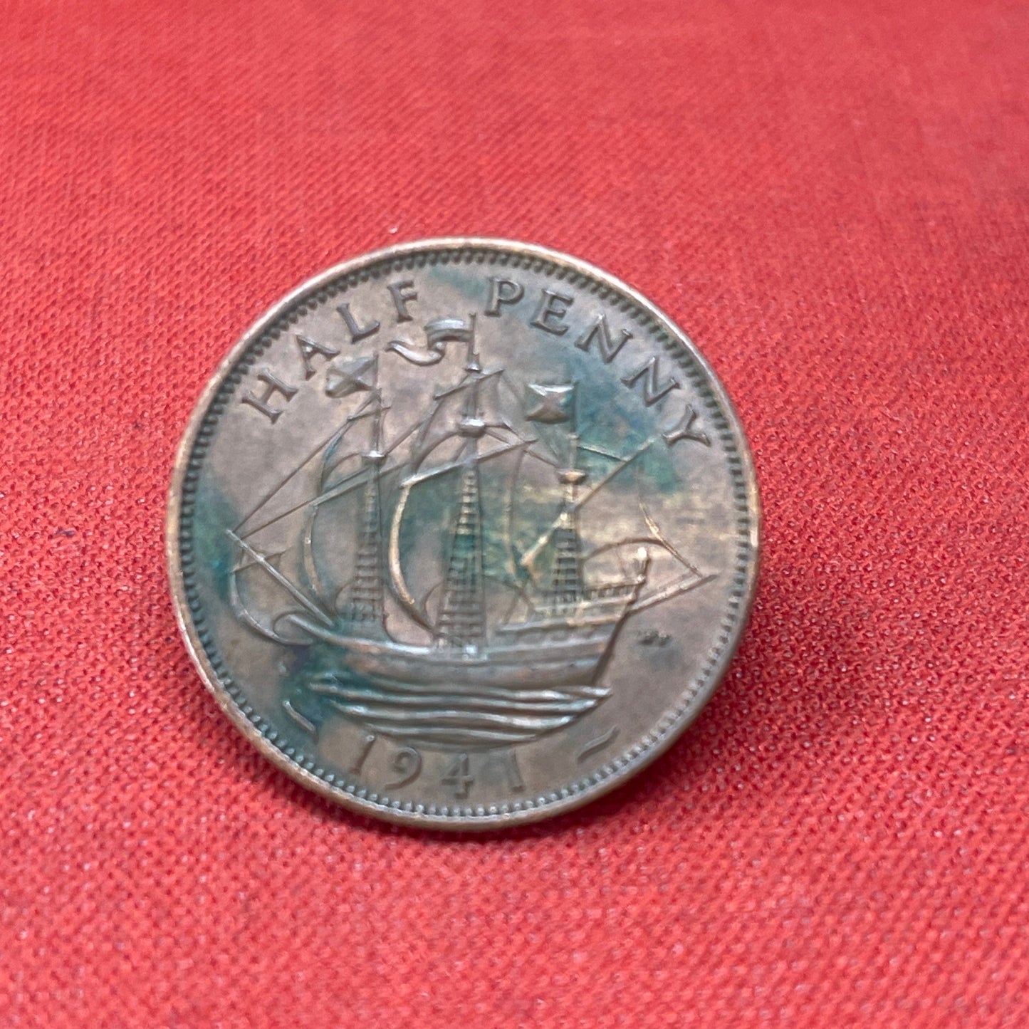King George VI 1941 Half Penny