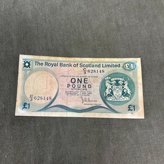 Collection of Vintage Scotitsh  £1 Banknotes 