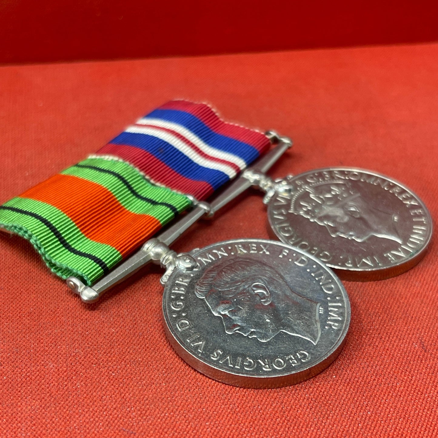 WW2 Pair of British War Medals, Defence Medal, 1939-45 Medal.