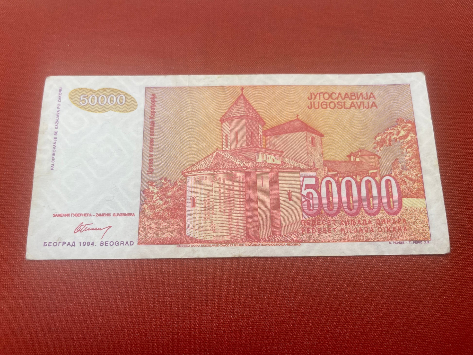 Federal Republic of Yugoslavia - Banknote - 50000 Dinar Serial AA3055891
