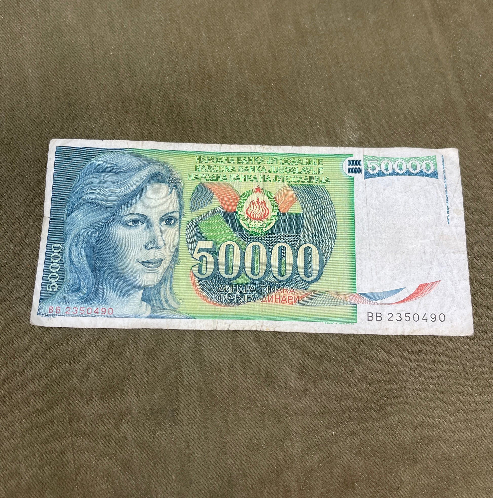 This collection of vintage Yugoslavian banknotes features a mix of denominations and designs from the former Socialist Federal Republic of Yugoslavia, a nation that dissolved in the early 1990s. Spanning several decades—primarily from the 1950s to the 1990s—these notes reflect the country’s dynamic political and economic history. Denominations may include 10, 50, 100, 500, 1,000, 5,000, or even hyperinflation-era notes in the millions, with portraits of workers, scholars, and historical figures, along with 