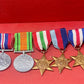 WW2 Set of British War Medals, Defence Medal, 1939-45 Medal, 1939-45 Star, France Germany Star, North Africa Star