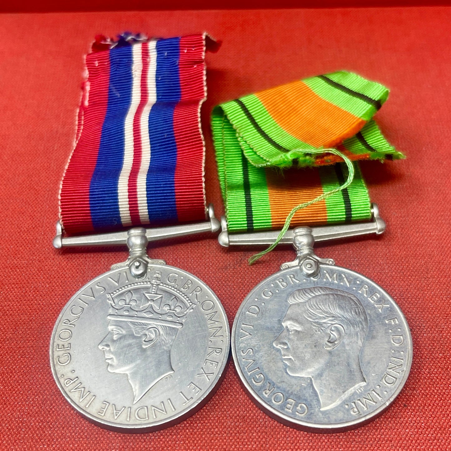 WW2 Set of British War Medals, Defence Medal, 1939-45 Medal, 1939-45 Star, France Germany Star, North Africa Star