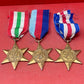 WW2 Set of British War Medals, Defence Medal, 1939-45 Medal, 1939-45 Star, France Germany Star, North Africa Star