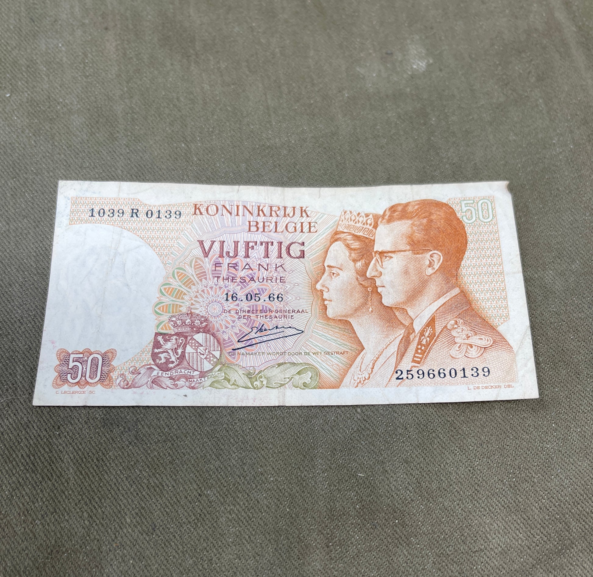 Collection of Vintage Bank of Belgium Banknotes – Mixed Denominations