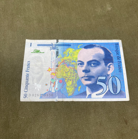 Vintage French 50 Franc Banknote
