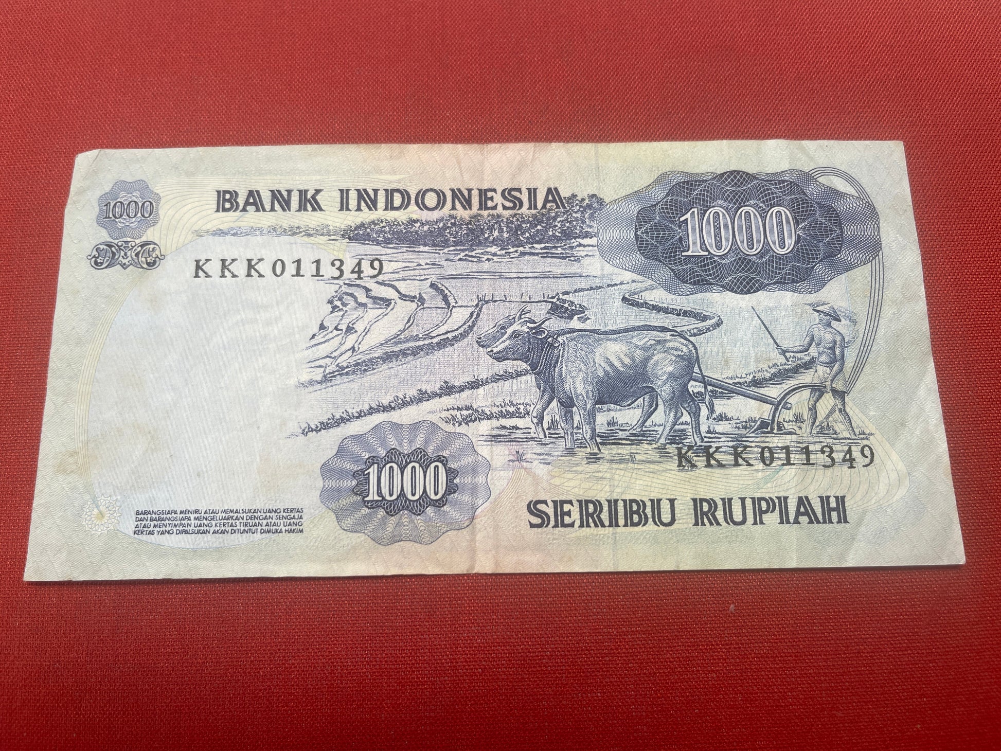Bank of Indonesia 1000 Seribu Rupiah KKK011349