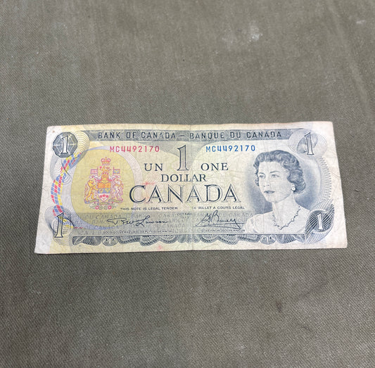1973 dated Bank Of Canada One Dollar 