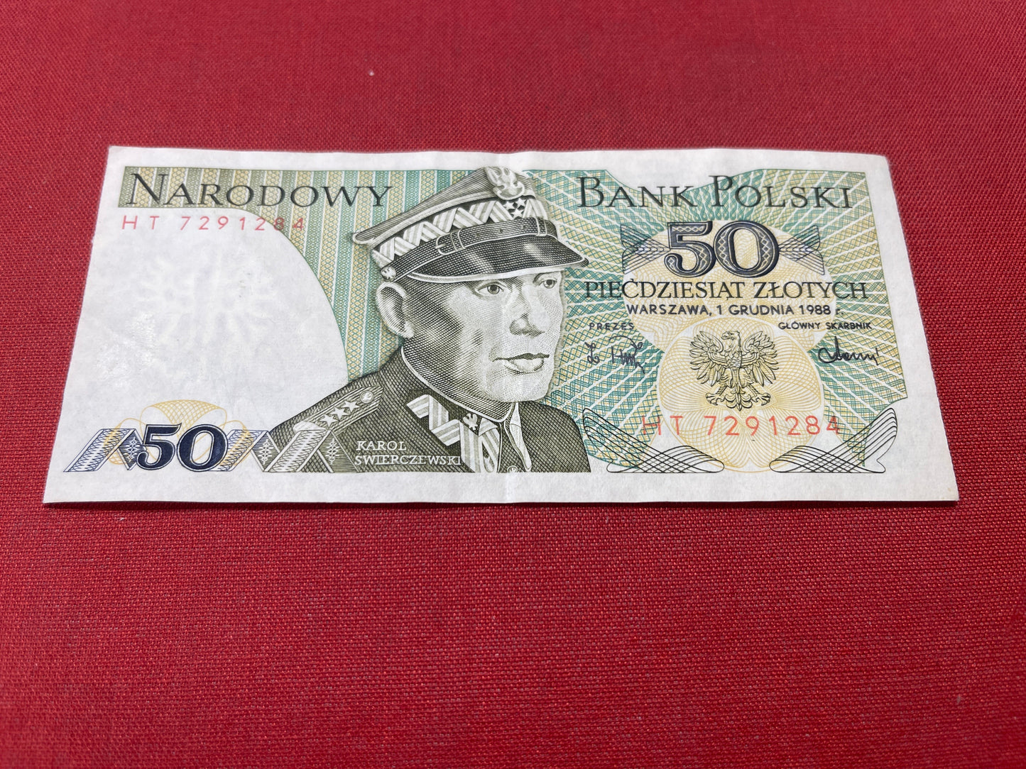 Bank Polski Narodowy50 Zlotych Serial HT 7291284 1988